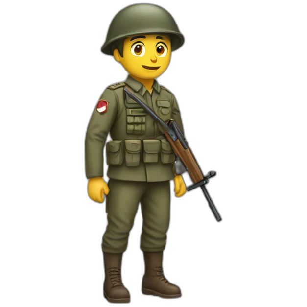 Soldat à terre emoji