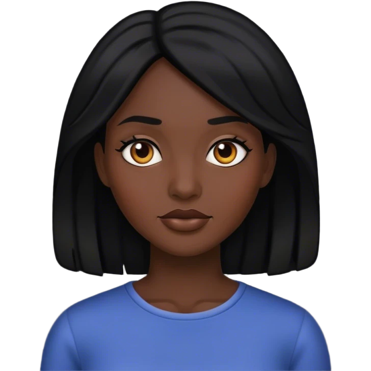 Mujer morena de cabello negro  emoji