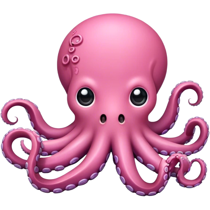kawaii octopus pink emoji