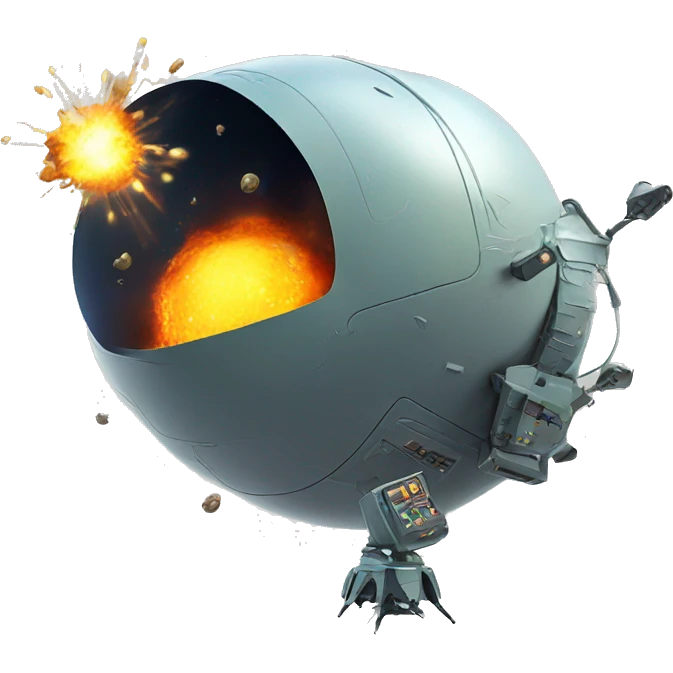 Alien with exploding satellite  emoji