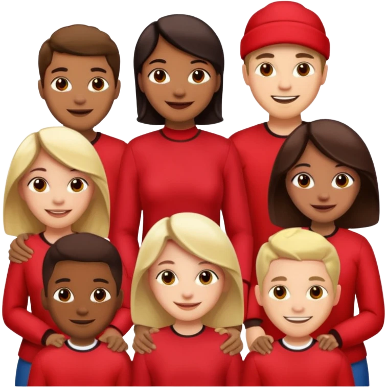 Red group peoples  emoji