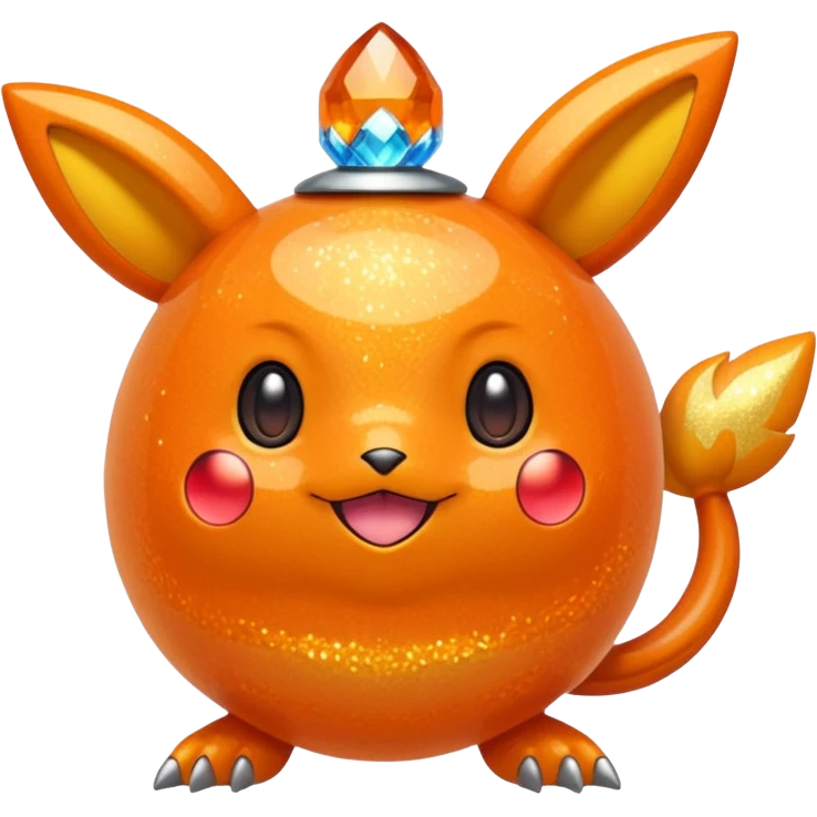 glitter pokemo orange emoji