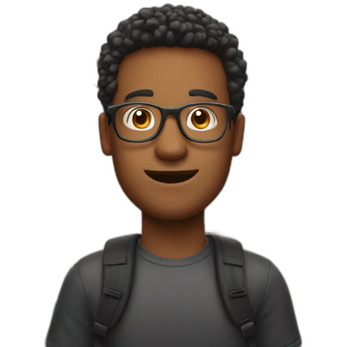 guy wearing spectacles in front of golden gate bridge emoji