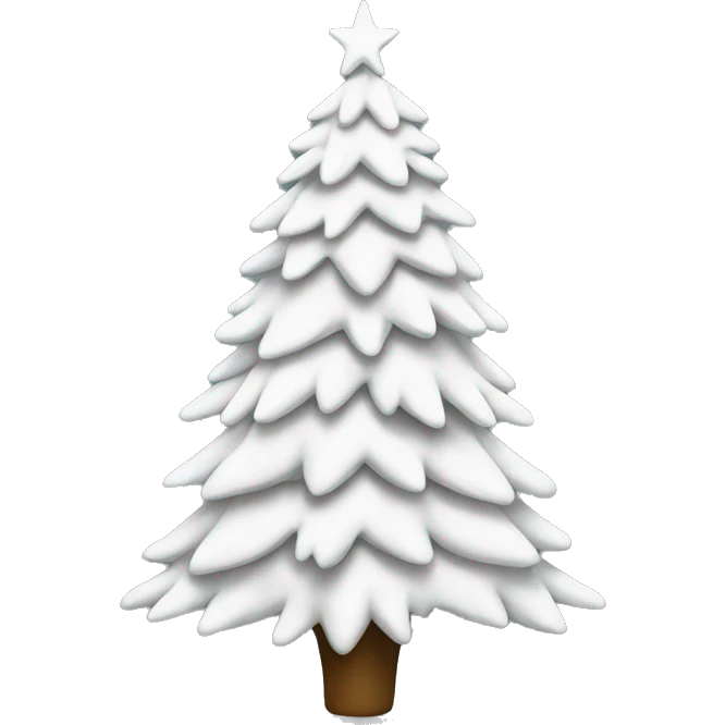 white christmas tree emoji