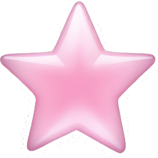 pastel pink star glass emoji