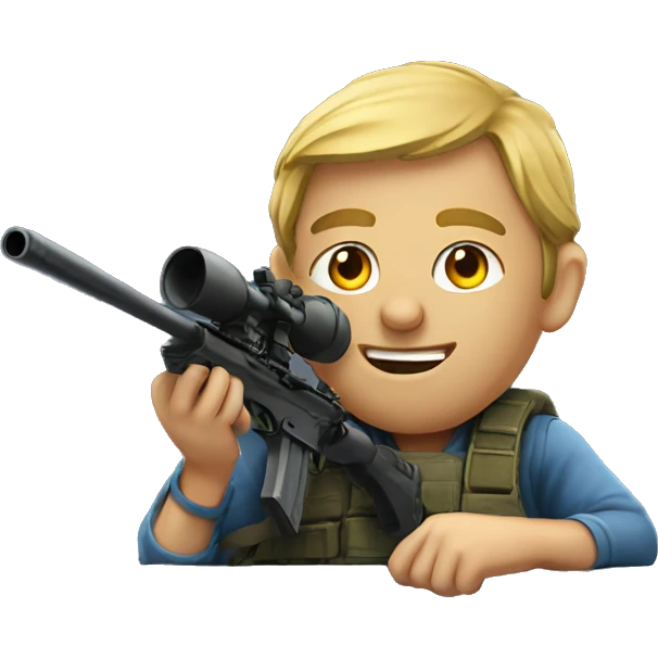 professional sniper on a roof emoji