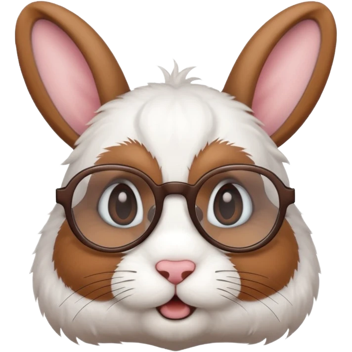 Bunny with glasses emoji