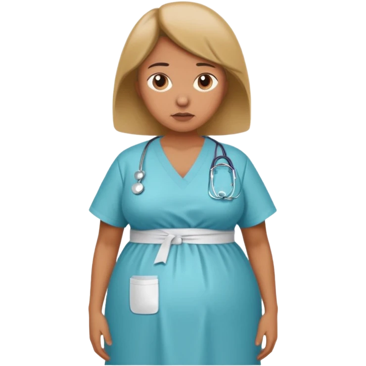  tan skin woman with inflated belly emoji