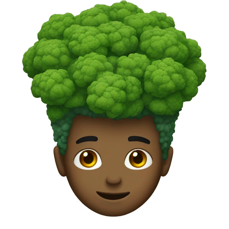guy with broccoli hair emoji