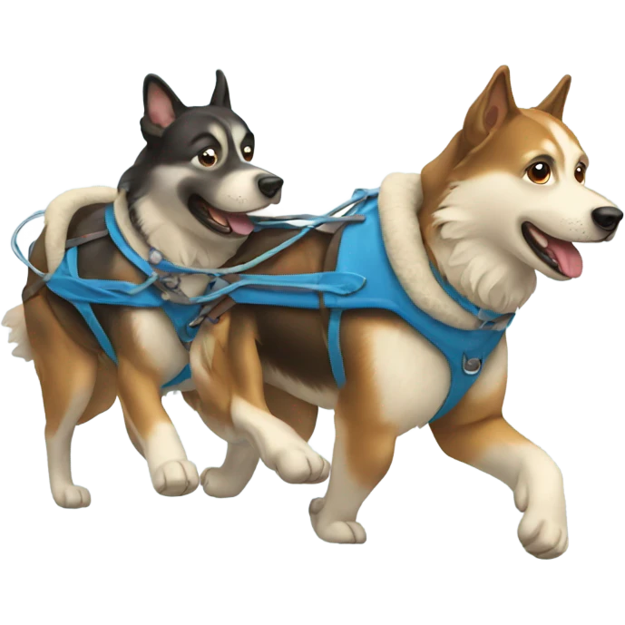 Dog sled  emoji