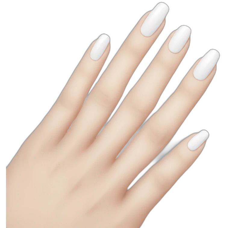 White hands nails emoji