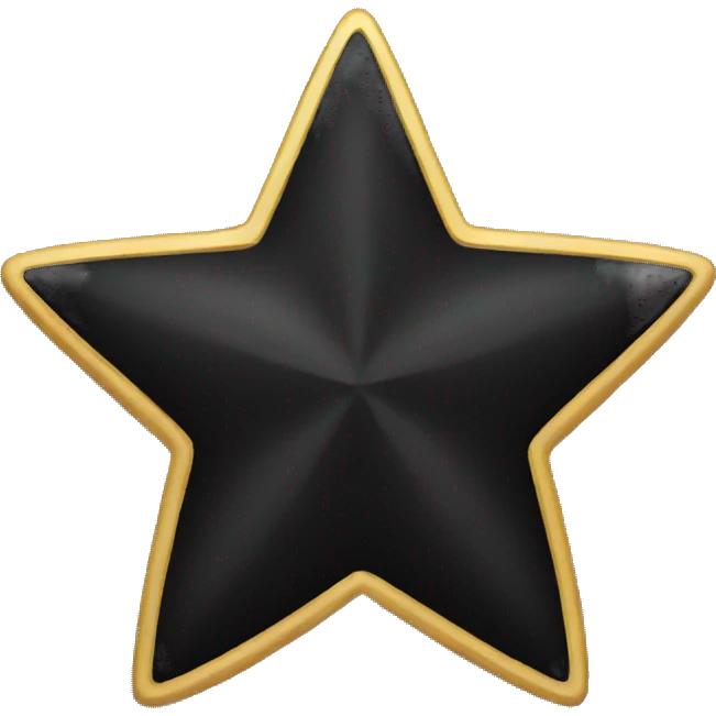 Half black half golden star emoji