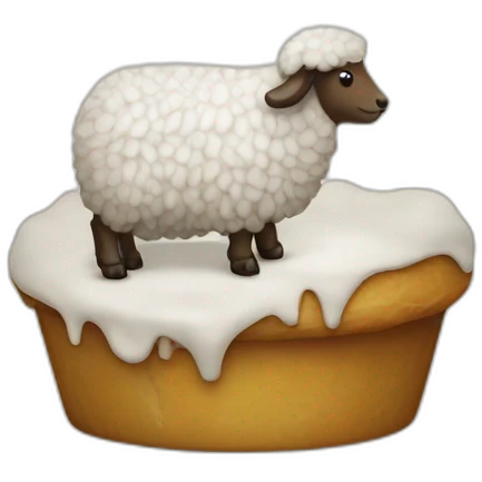 Mouton sur un tortu emoji