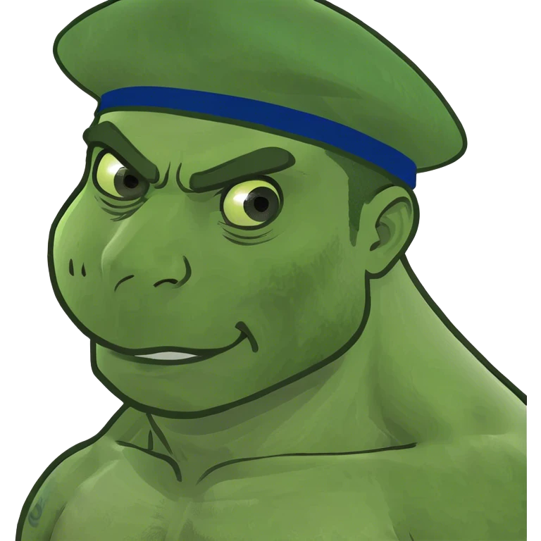muscular boy with hat emoji
