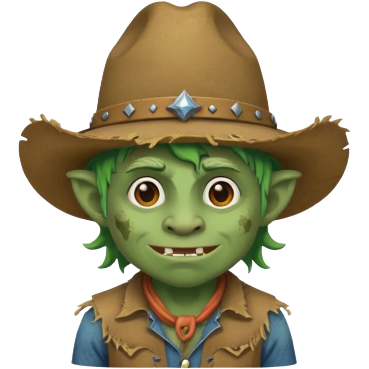 troll Wearing a cowboy hat emoji