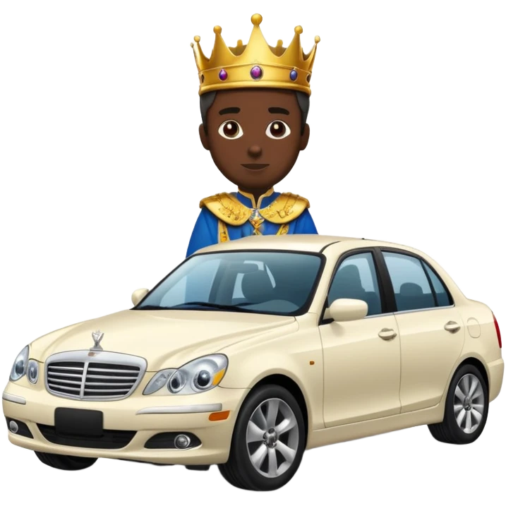 King standing on a car emoji