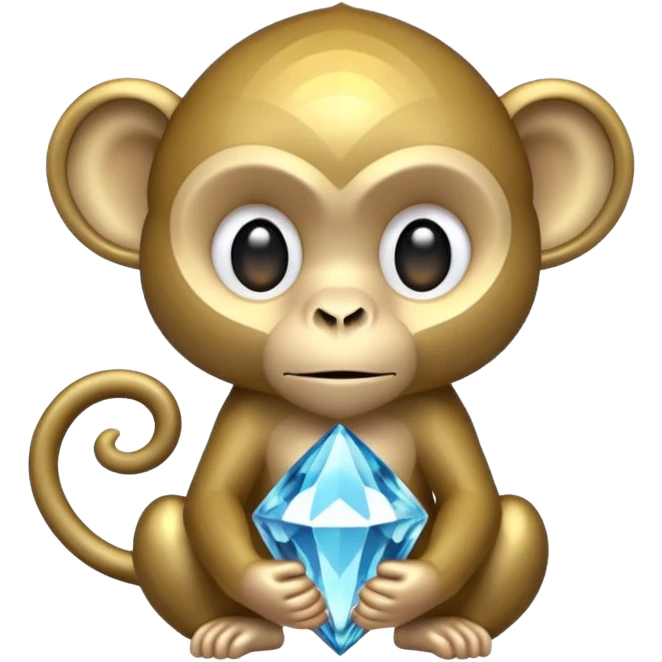 Diamond monkey ￼ emoji