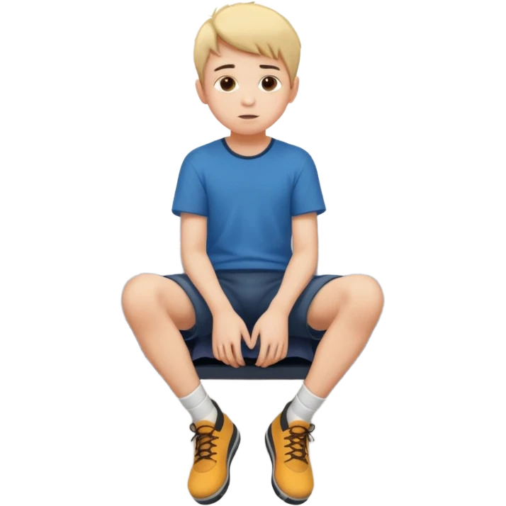 Ragazzo seduto su un tetto di un palazzo, con le gambe a penzoloni sul vuoto emoji