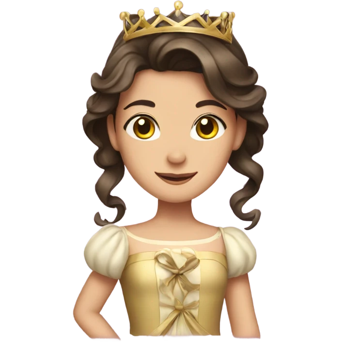 Brunette princess with a ribbon emoji