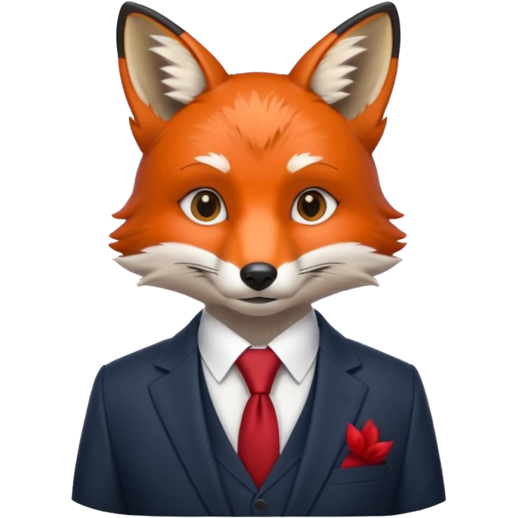 The fox went in a suit
 emoji