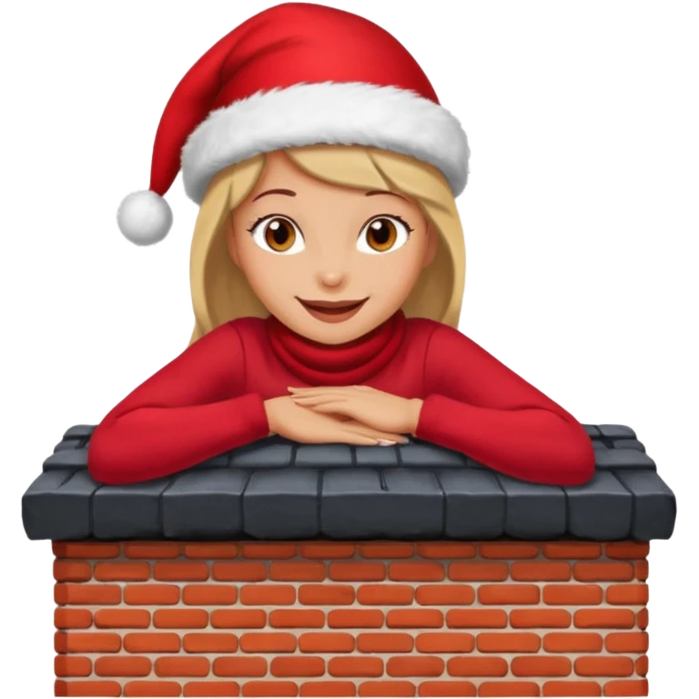 Female lie down on a chimney emoji