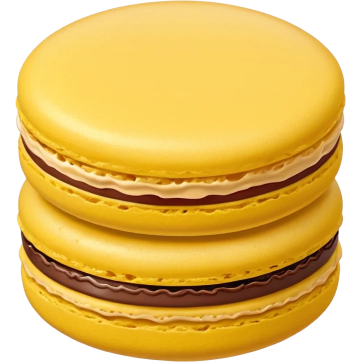 a single of yellow macaron with chocolate cream



















 emoji