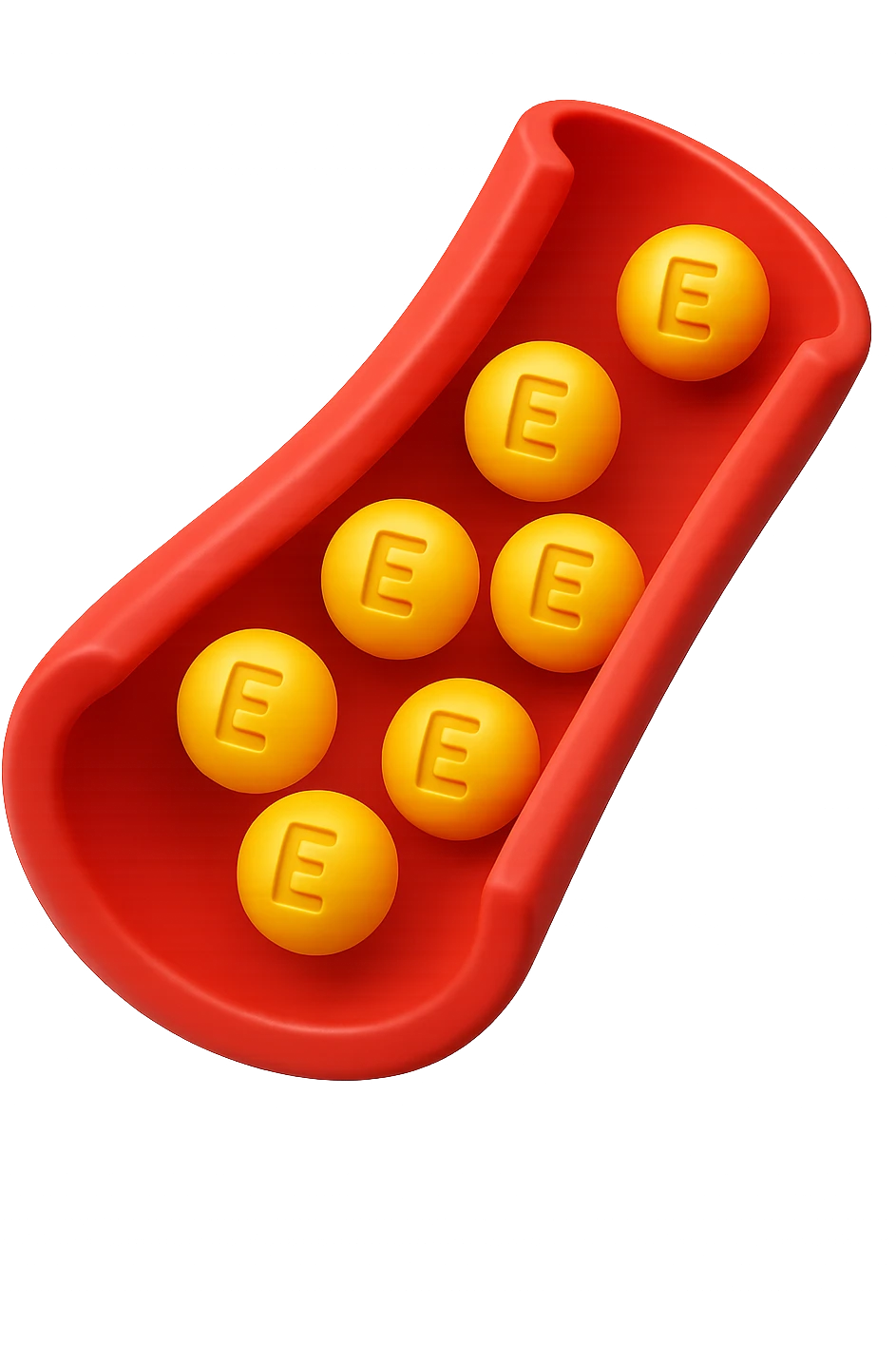 EMOJI STILE IPHONE 3D DI particelle di ormoni estrogeni che circolano in una vena umana emoji