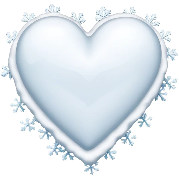 Snow heart emoji