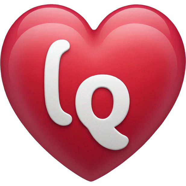 Heart with a Q in it emoji