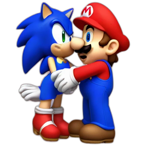 Mario kiss sonic emoji
