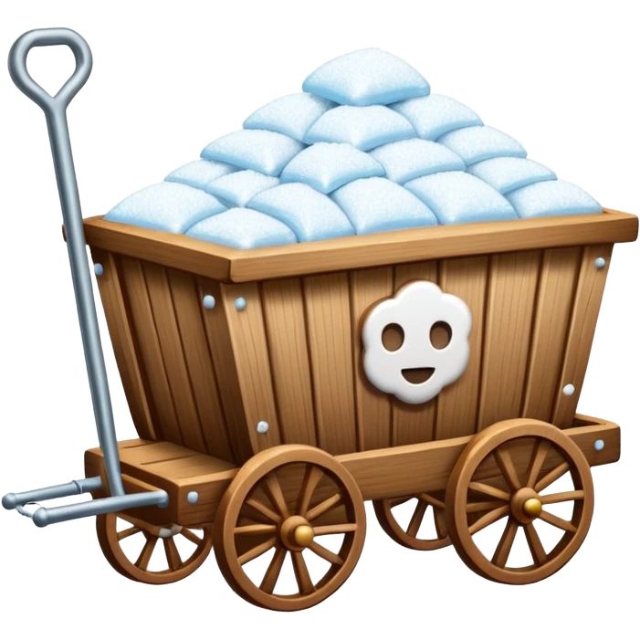 train cart carrying sugar emoji