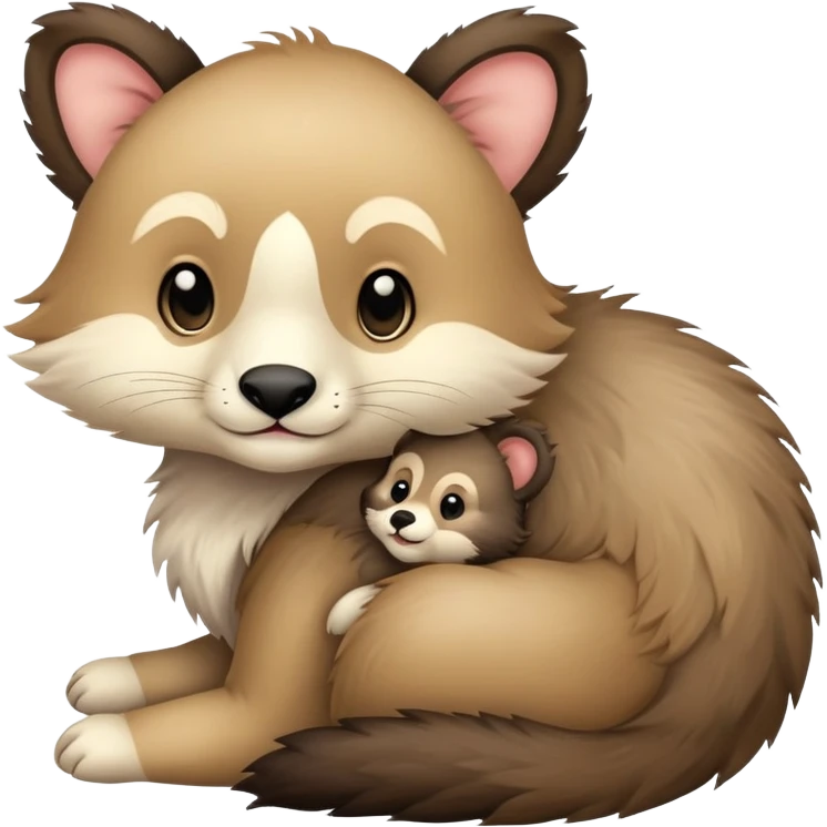 Baby animal with mom animal emoji