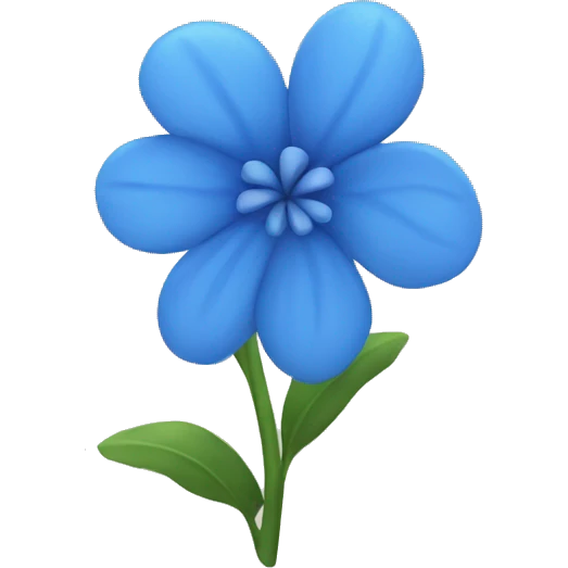 blue flowers emoji