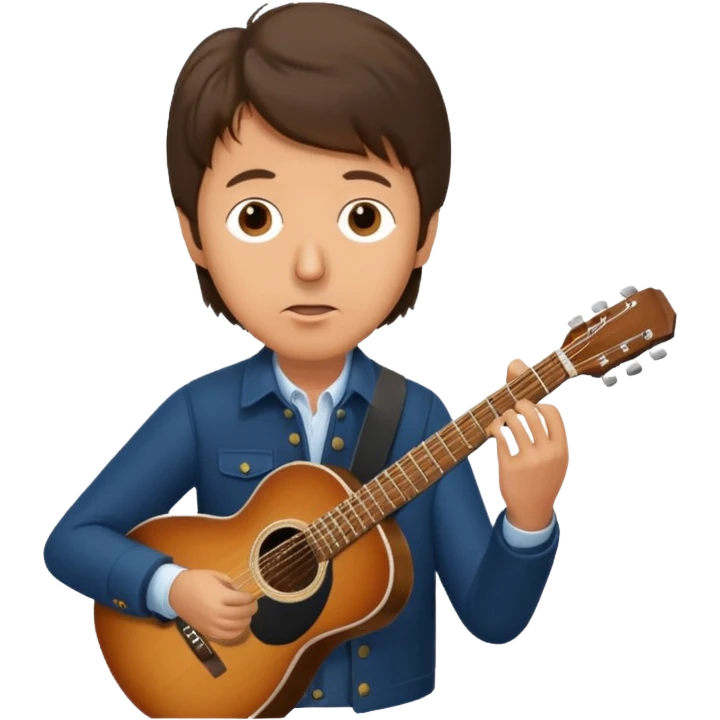 Paul McCartney playing guitar emoji