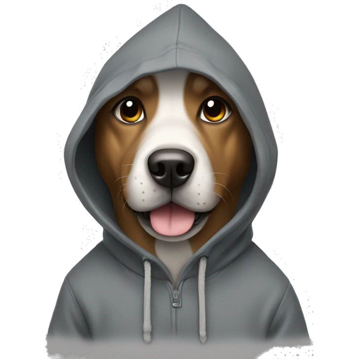 Dog with a hoodie emoji