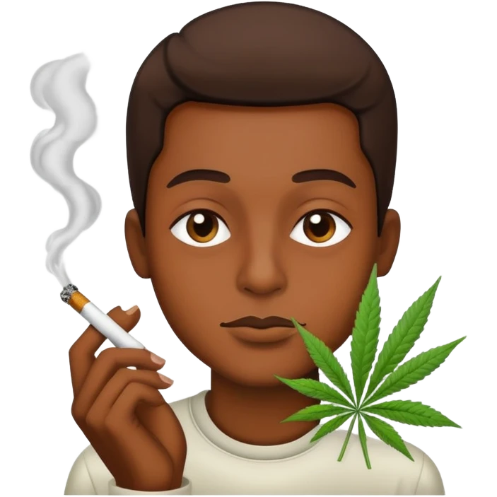 person smoking weed emoji