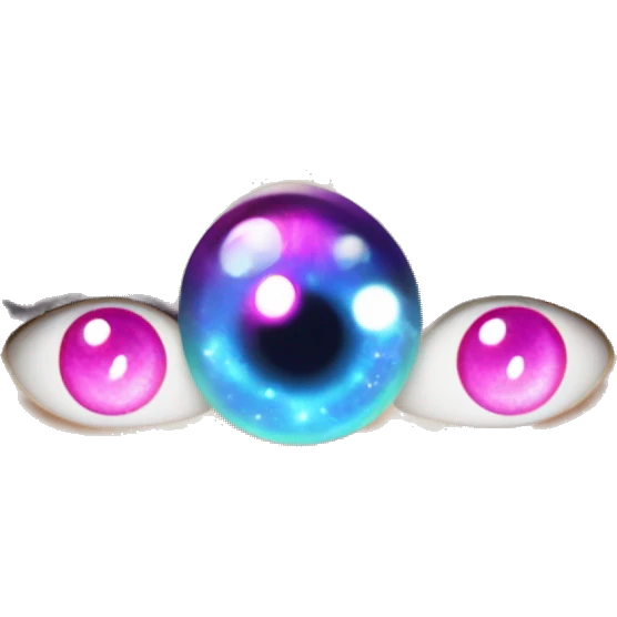 magical diva with thin pink andromedan face long blonde hair and blue eyes glowing third eye emoji