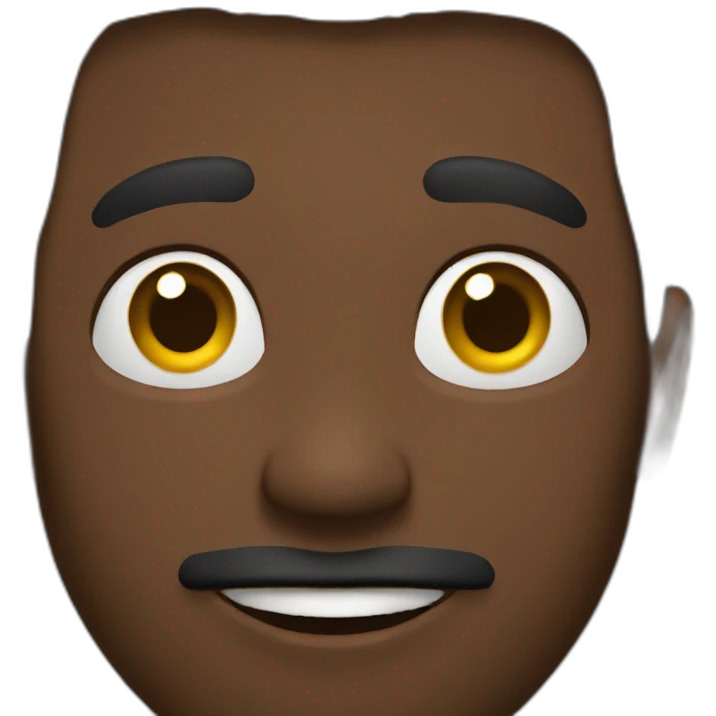 Pelo negro hombre emoji
