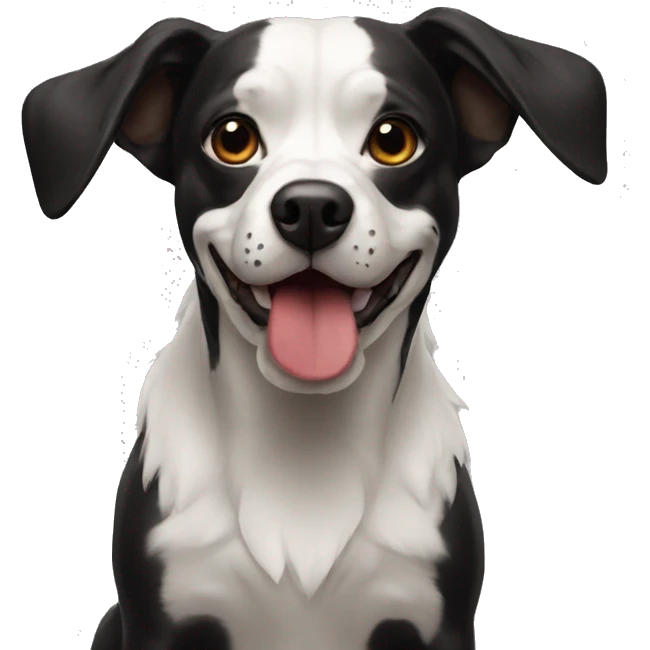 Black clown dog emoji