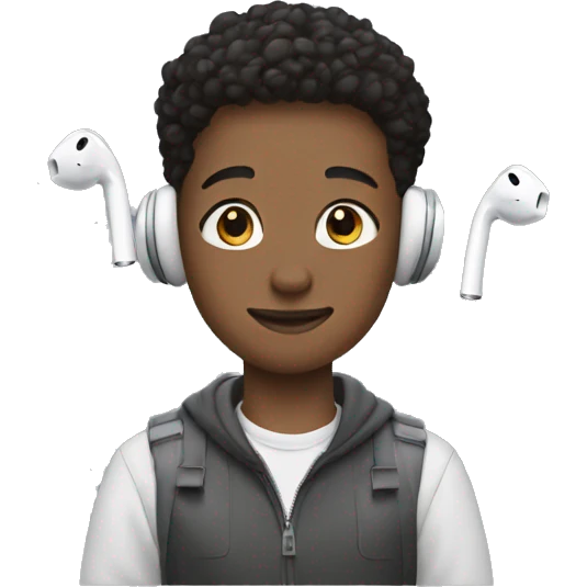 boy with airpods emoji