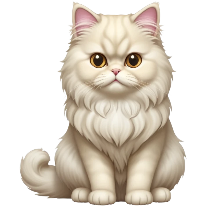 cinematic-[persian cat]-realistic-full-body-sitting-emoji,-tail-curled-playfully-around-its-paws,-head-tilted-dramatically,-fluffy-[persian cat]-fur,-simplified-yet-realistic-focused-features,-highly-detailed,-glowing-with-an-almost-sarcastic-glow emoji