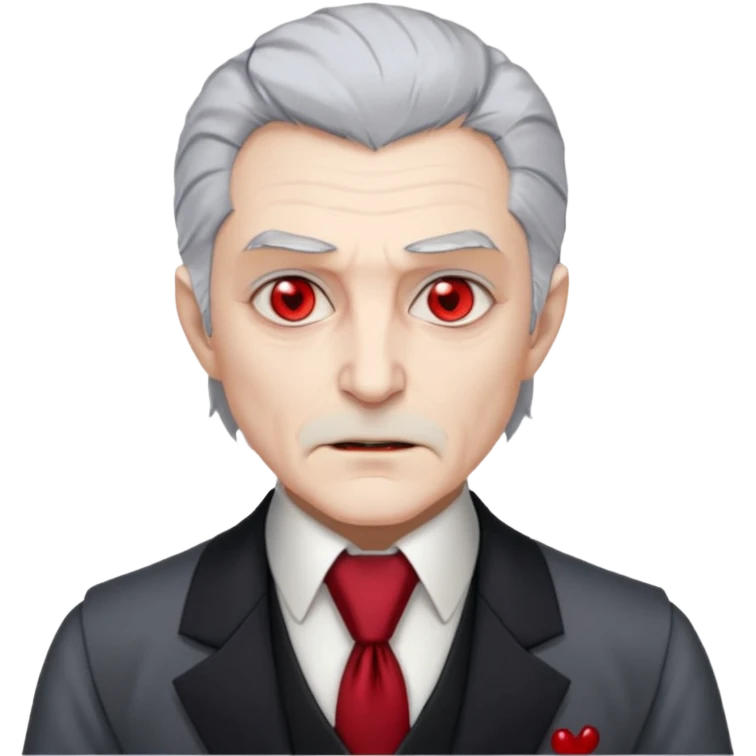  {
      "type": "human",
      "look": "old vampire lord, gray hair, formal vest, crimson tie",
      "description": "an old vampire lord with gray hair wearing a formal vest and crimson tie"
    } emoji