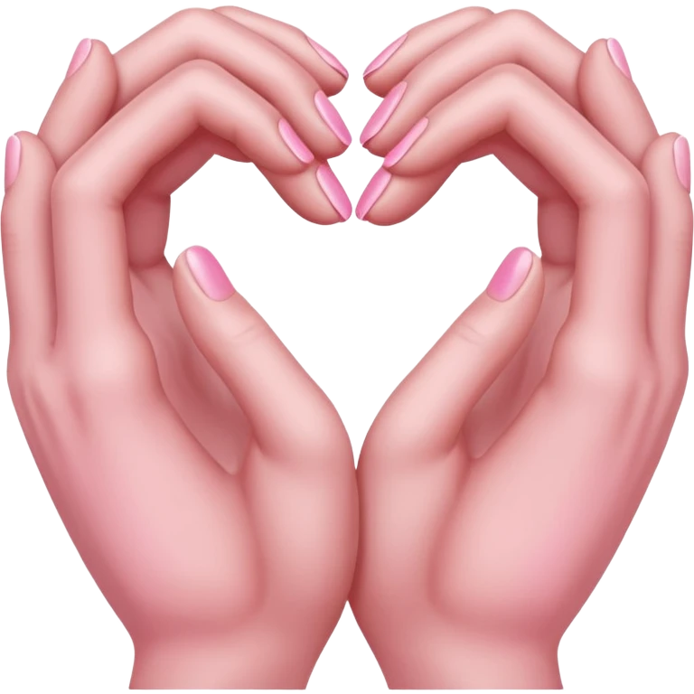 light pink hands creating a heart symbol emoji
