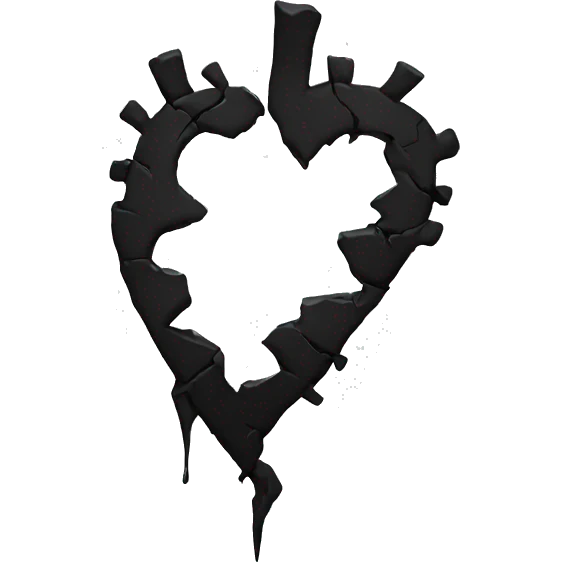 Black broken heart emoji