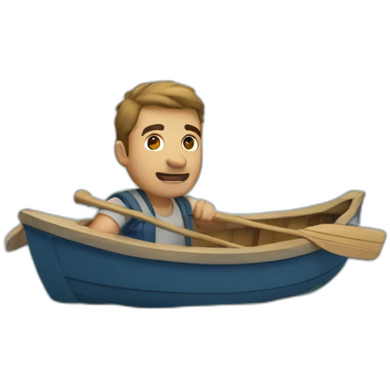 the guy in the boat emoji