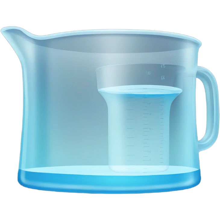 measuring cup filled with half water emoji