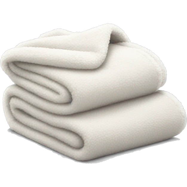 white folded sherpa blanket emoji