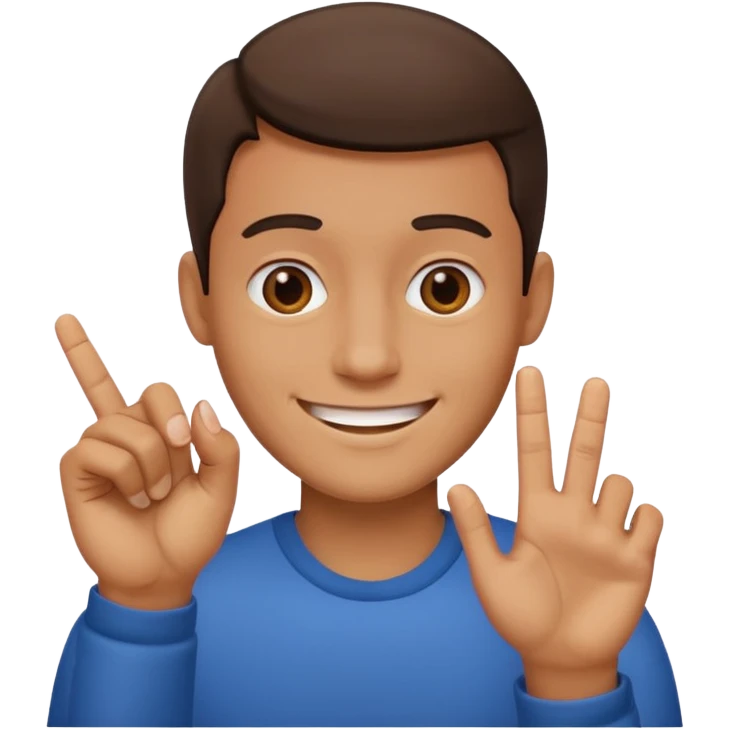 mano 1 dedo menos emoji