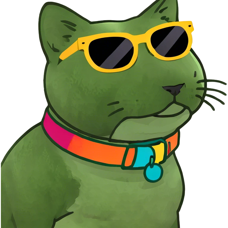 Cat with sunglasses emoji