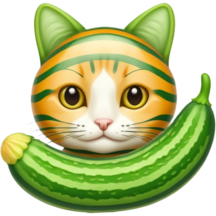 Cucumber cat emoji
